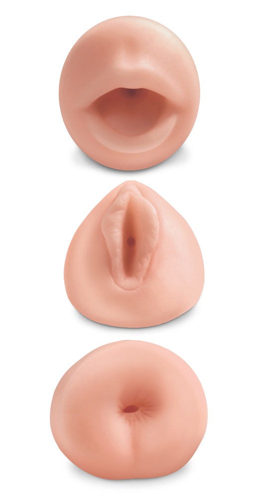 PET All 3 Holes Set 3 Masturbatoare cu Orificiu Gură Vaginal și Anal - imagine 3