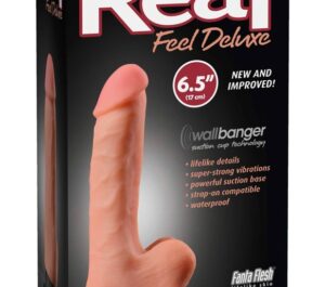 Real Feel Deluxe No. 1 Light Vibrator Realist cu Ventuză și Vibrații