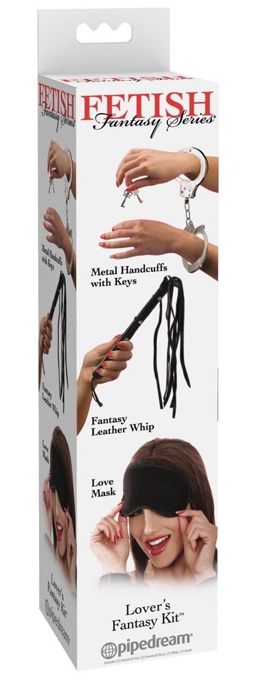 Fetish Fantasy Series Lover's Fantasy Kit Set Bondage cu Cătușe, Mască și Flogger
