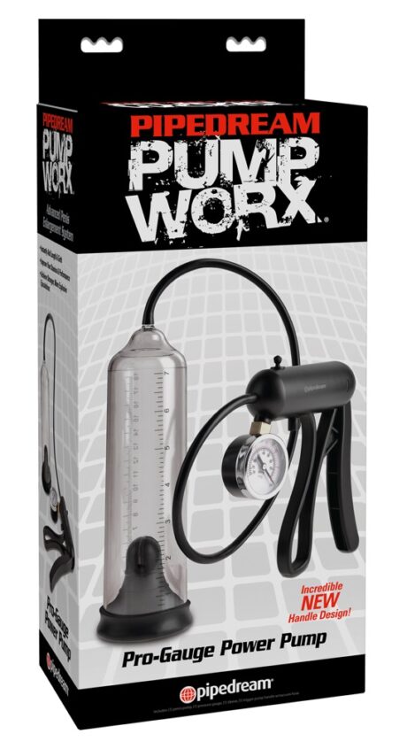 Pipedream Power Pump Pro-Gauge Pompă pentru penis cu manometru și vacuum reglabil