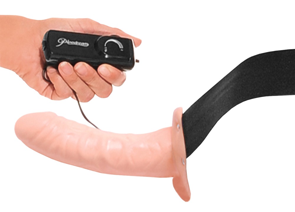 FFSFHOH Vibrant Curea-On Dildo Strap-On cu Vibrații și Ham Elastic - imagine 5