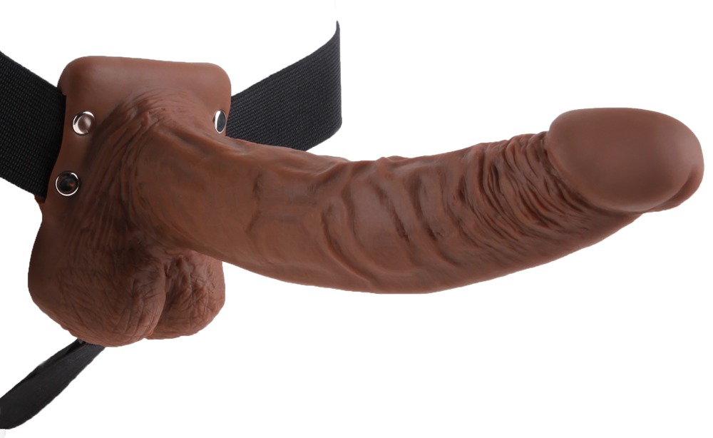 Fetish Fantasy 9 Inch Dildo Strap-On Gol la Interior cu Ham Elastic - imagine 11