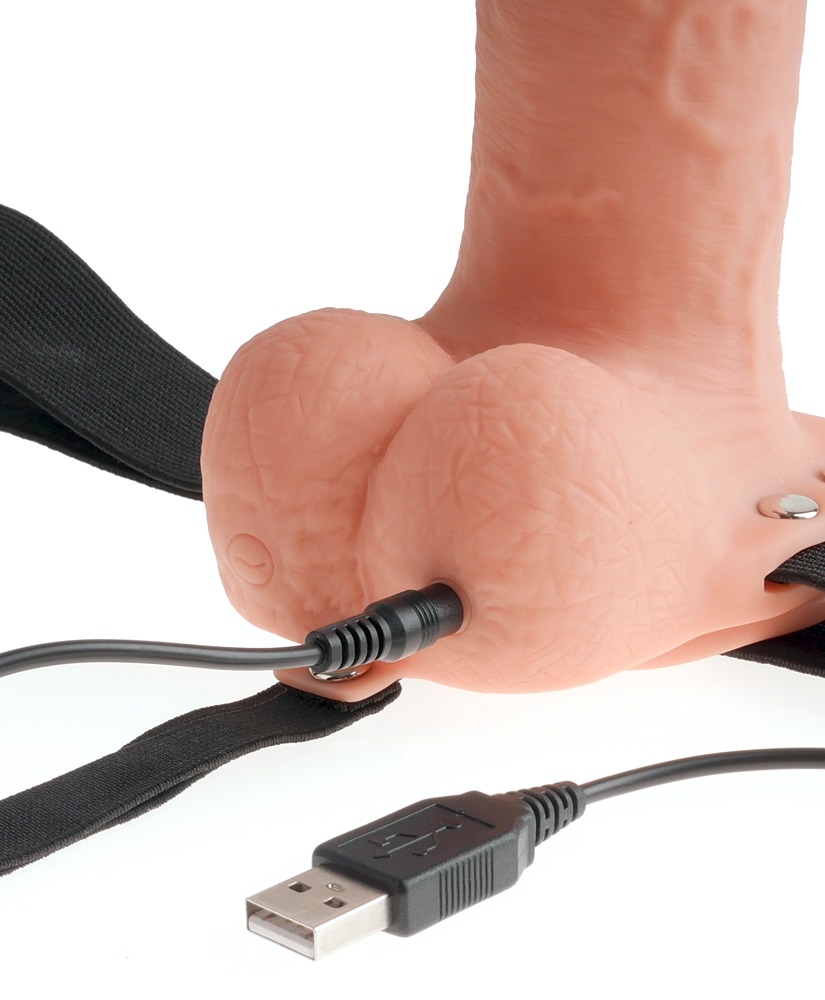 FFS 7 Strap-On Hollow Light Vibrator cu Ham Reglabil și 10 Moduri - imagine 7