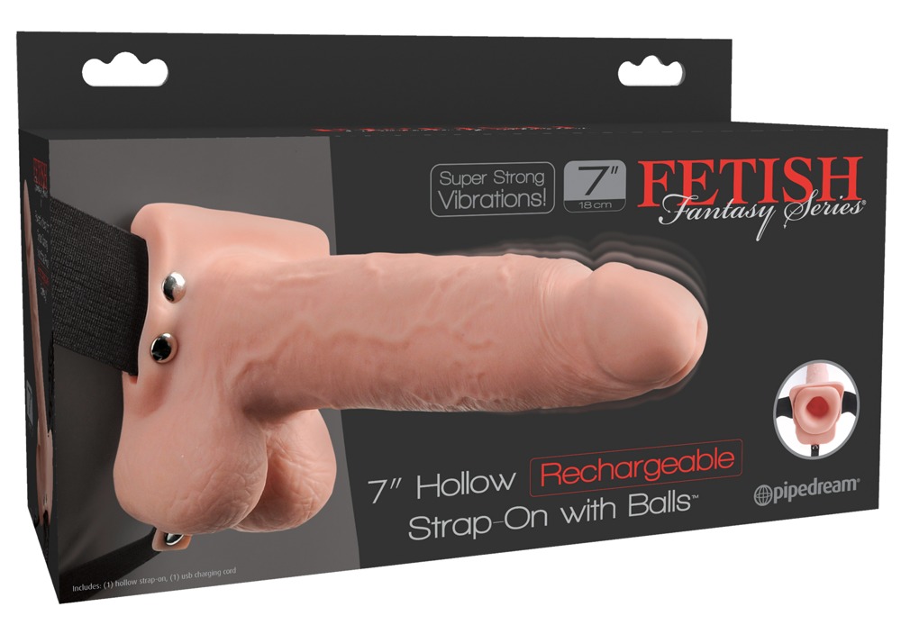 FFS 7 Strap-On Hollow Light Vibrator cu Ham Reglabil și 10 Moduri