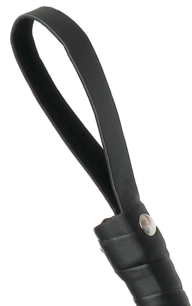 FFSLE Deluxe Cat O'Nine Negru Flogger cu Franjuri și Buclă pentru Încheietură - imagine 5