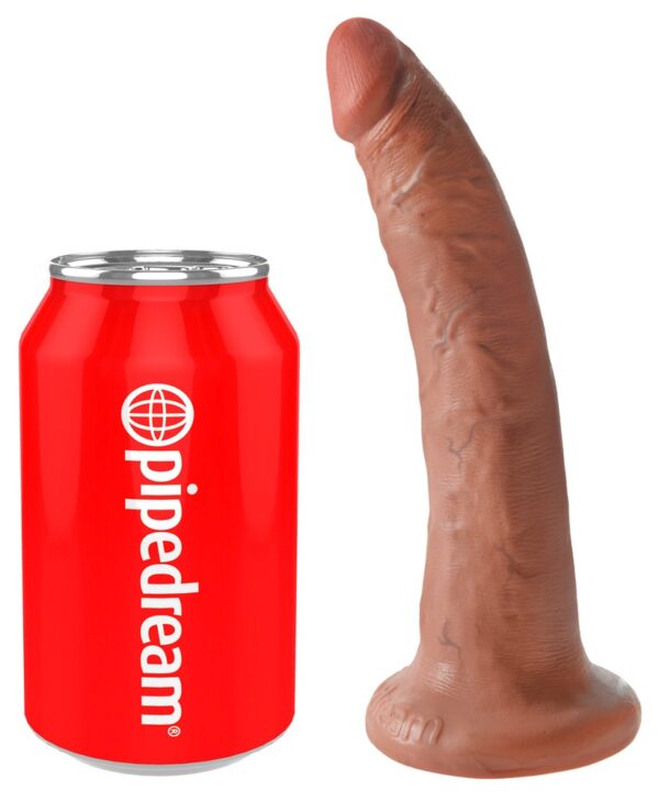 King Cock 7 Inch Flesh Dildo Realist cu Ventuză 20,5 cm - imagine 7