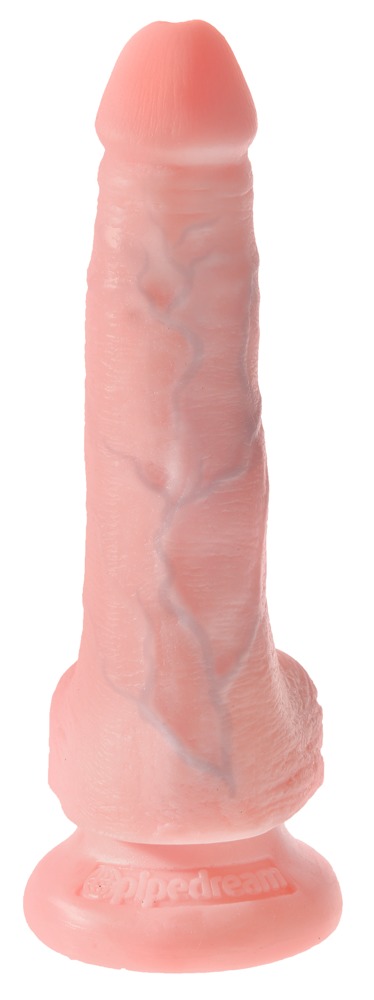 King Cock 6 Cock w Balls Light Dildo Realist cu Ventuză și Testicule - imagine 3
