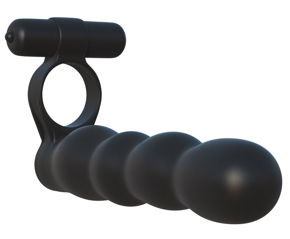 FCR Posable Partner Dublu Pen Inel pentru Penis cu Dildo și Vibrații - imagine 2