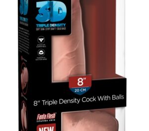 King Cock KCP 8 TD Fat Cock Dildo cu Testicule și Ventuză
