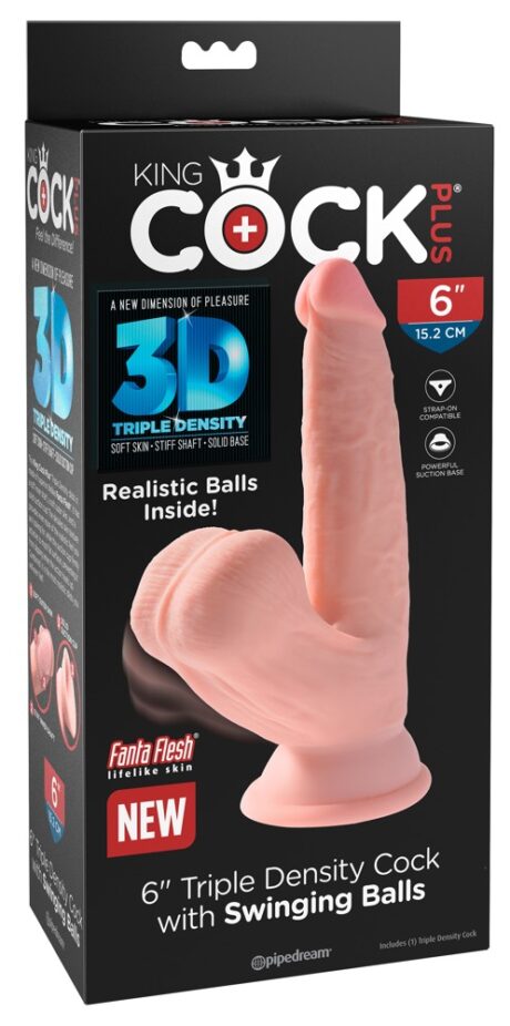 Dildo Realist 6” TDC cu Testicule Mobile și Ventuză