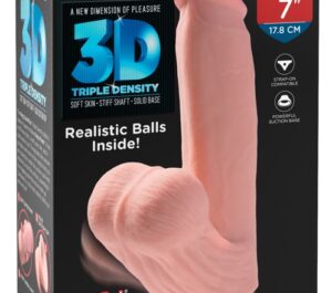 King Cock Plus KCP 7 TDC Dildo cu Testicule Mobile și Ventuză