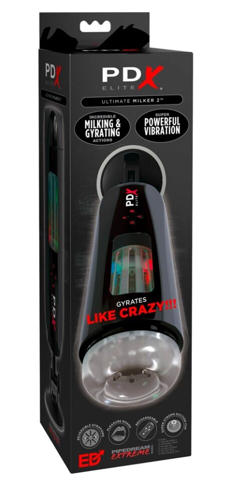Masturbator automat Ultimate Milker 2 cu vibrații și rotație