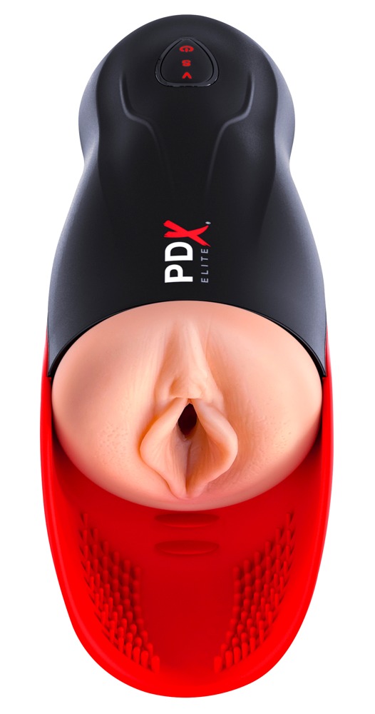 PDX Elite Fuck-O-Matic Masturbator cu Sucțiune Vibrații și Stimulator - imagine 2