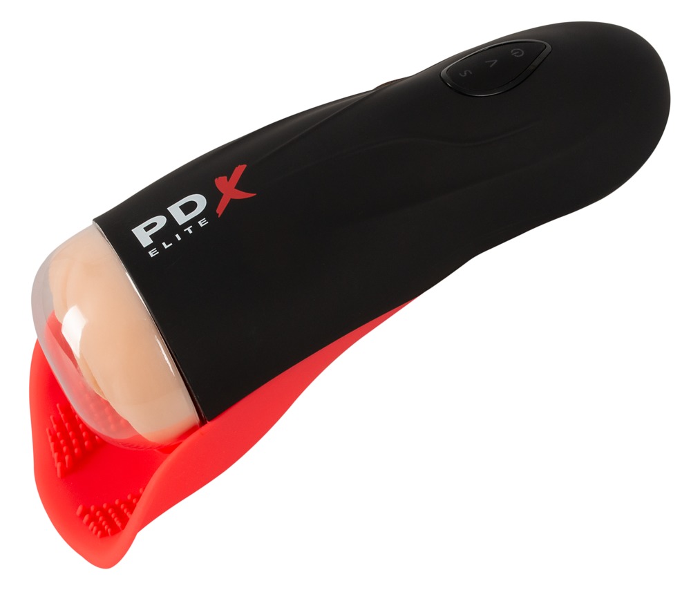 PDX Elite Fuck-O-Matic Masturbator cu Sucțiune Vibrații și Stimulator - imagine 4