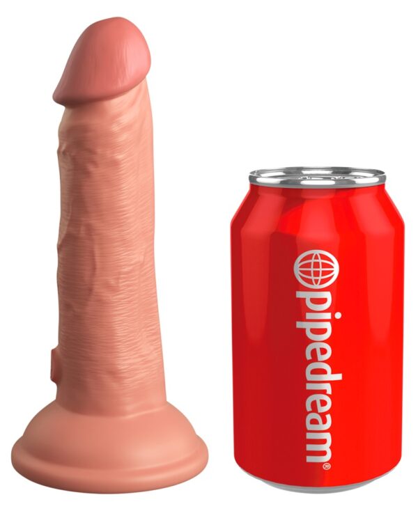 Dildo realist din silicon Dual Density cu ventuză 17,8 cm - imagine 2