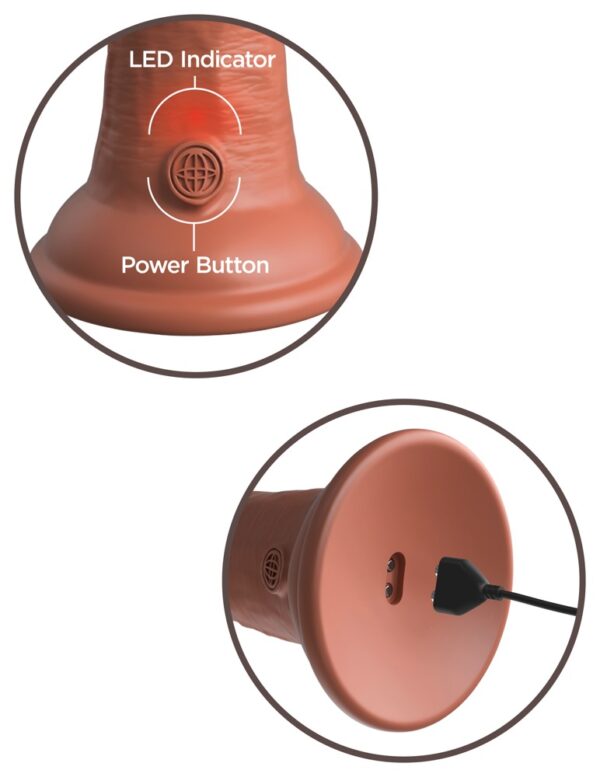 Vibrator realist din silicon Dual Density cu ventuză 17,8 cm - imagine 11