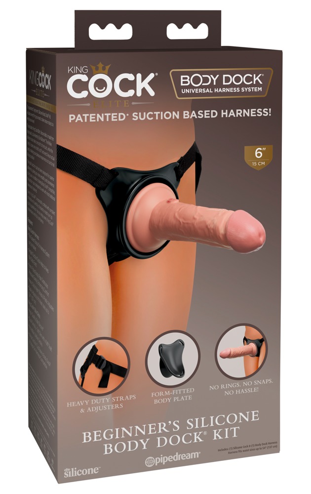 KCE Beginner King Cock Elite Set Strap-On cu Dildo Realist