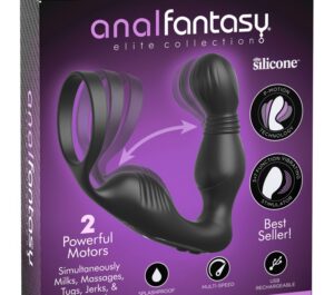 AFE Ass-Gasm Pro P-Spot Milker Vibrator Anal cu Inel pentru Penis și Stimulator Perineal