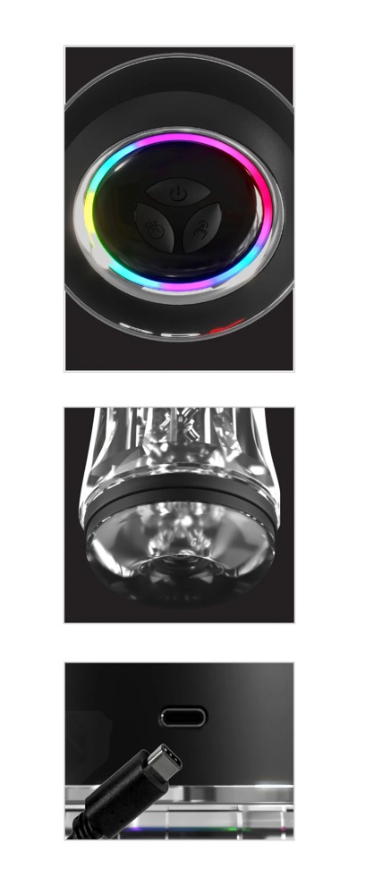 PDX Elite ViewTube Pro Masturbator Automat cu Sucțiune și Vibrații - imagine 4