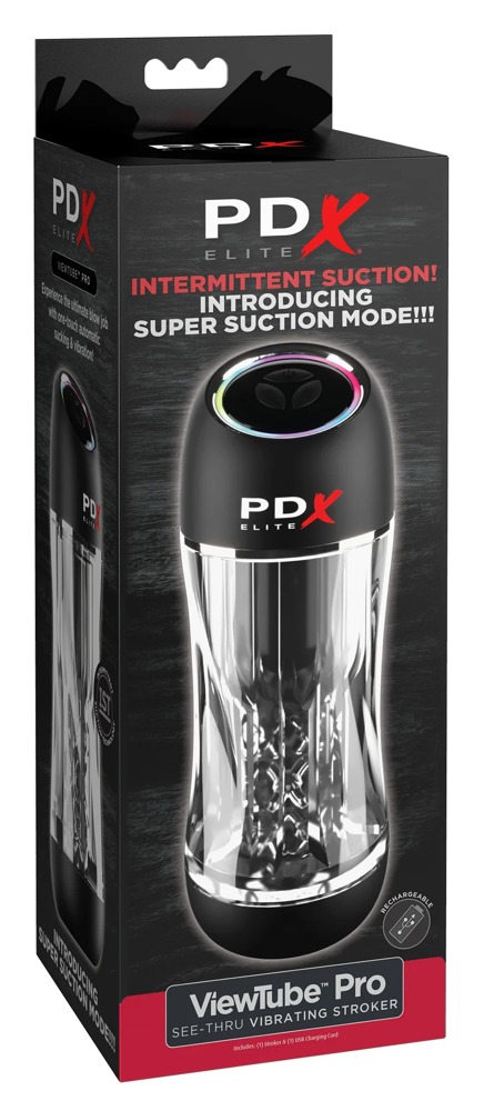 PDX Elite ViewTube Pro Masturbator Automat cu Sucțiune și Vibrații
