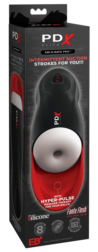 PDX Elite Fap-O-Matic Pro Masturbator cu Sucțiune Vibrații și Stimulator
