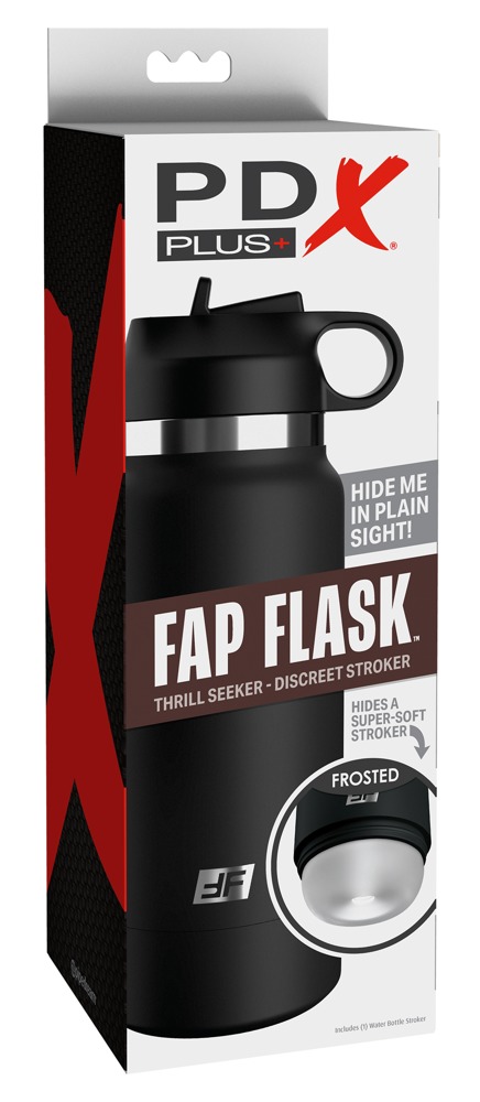 PDX FapFlask Thrill Seeker Masturbator Discret cu Aspirație și Manșon Fanta Flesh