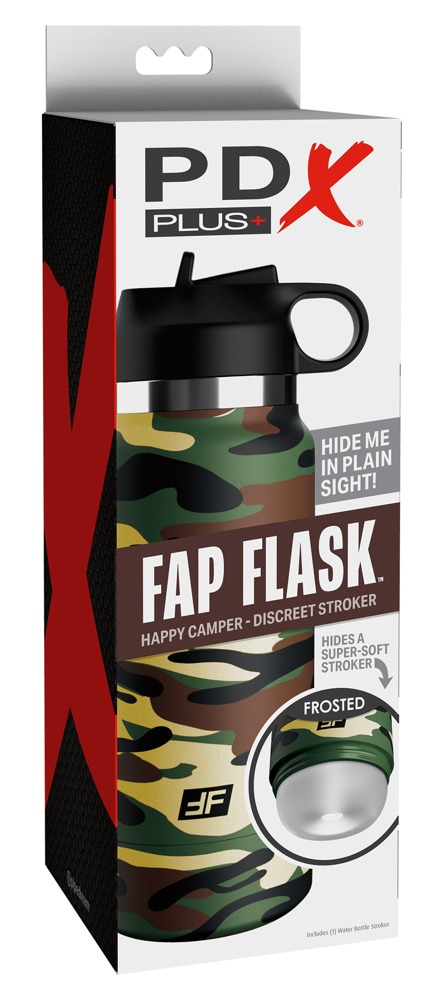 PDX FapFlask Happy Camper Fros Masturbator Discret cu Efect de Sucțiune