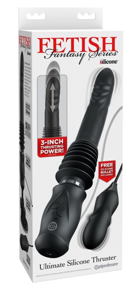 Fetish Fantasy Series Ultimate Silicone Thruster Vibrator cu mișcare thrust vibrații și ventuză