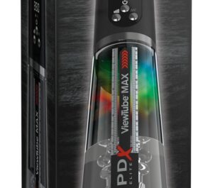 PDX Elite ViewTube MAX Masturbator Automat cu Sucțiune și 4 Moduri, Negru