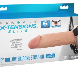 Strap-on gol din silicon cu ham reglabil 16,5 cm