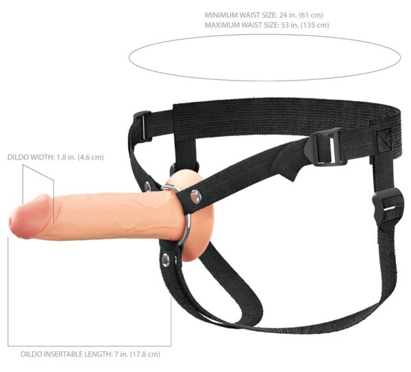 Strap-on gol din silicon cu ham reglabil 16,5 cm - imagine 15