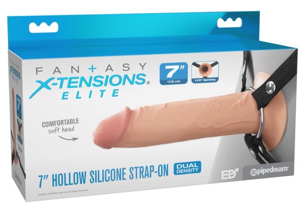 Strap-on gol din silicon cu ham reglabil 16,5 cm - imagine 8