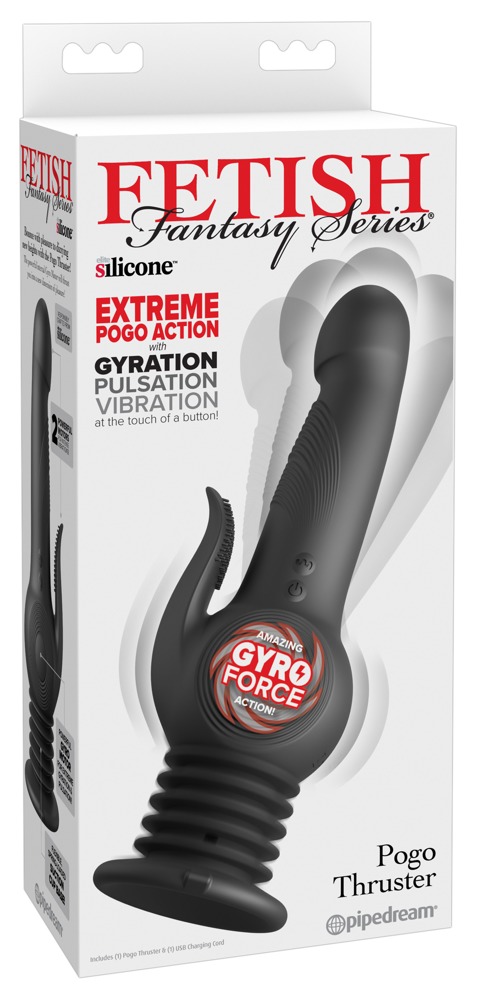 FFS Pogo Thruster Negru Vibrator cu Mișcare Pogo Rotații și Vibrații