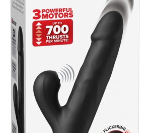 Fetish Fantasy Series Sonix Silicone Thruster Vibrator Rabbit cu Mișcare și 3 Motoare