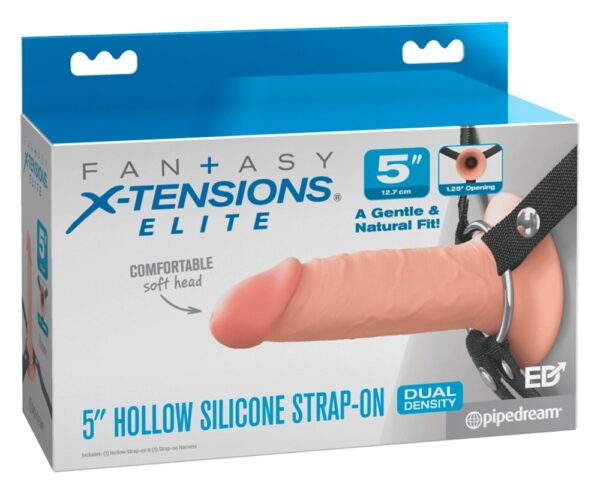 Strap-on gol din silicon cu ham reglabil 16,5 cm - imagine 24