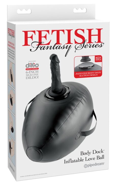 Fetish Fantasy Series Body Dock Love Ball Pernă Gonflabilă cu Dildo, 41,9 cm