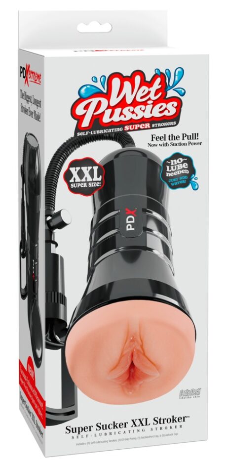 PDXE Wet Pussies Super Sucker XXL Masturbator cu Aspirație Reglabilă