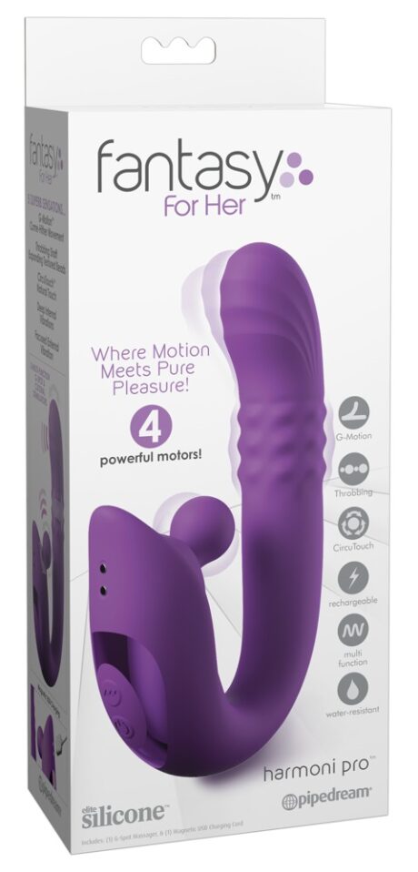 FFH Harmoni Pro Mov – Vibrator Rabbit cu Perle Rotative și Stimulare Clitoridiană
