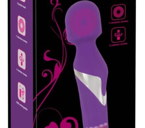 Vibrator Javida Wand & Pearl cu Masaj și Perle Rotative
