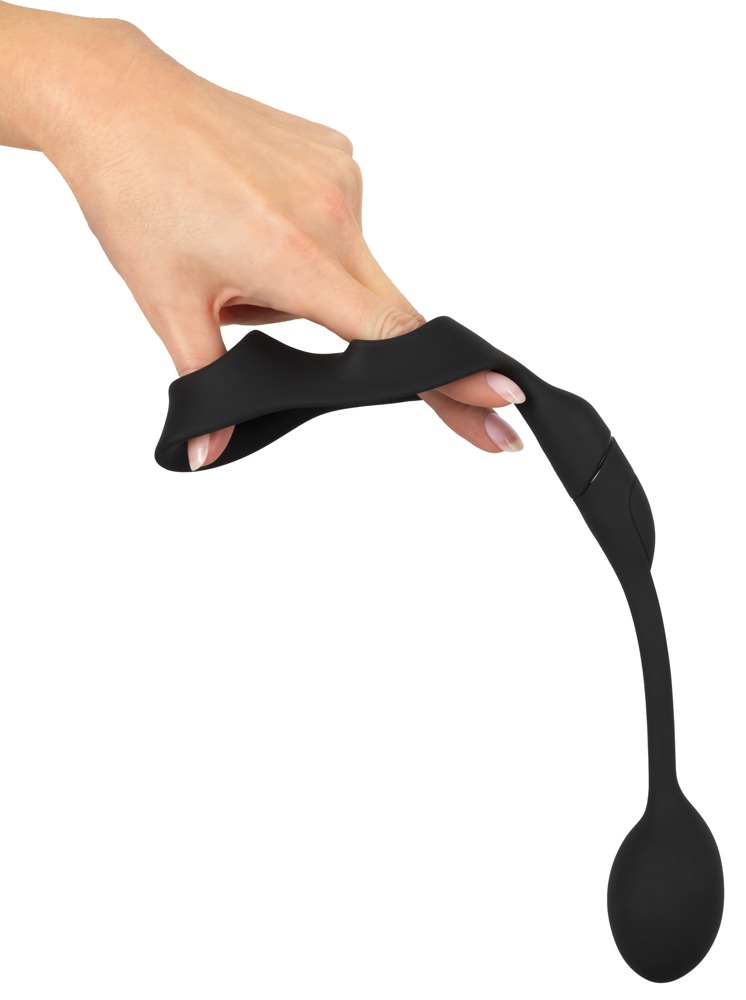 REBEL Inel pentru Penis și Testicule cu Dop Anal Vibrator și Telecomandă - imagine 5