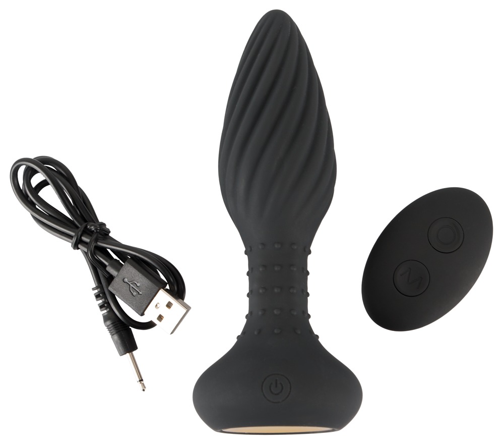 ANOS Rotating Beads Dop Anal Texturat cu Rotație Vibrații și Telecomandă - imagine 8