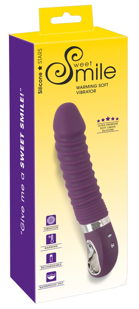 Vibrator Sweet Smile Warming Soft Flexibil cu Funcție de Încălzire