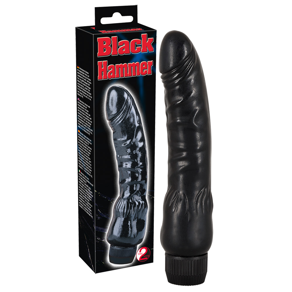 You2Toys Black Hammer Vibrator Realist cu Intensitate Reglabilă, Negru, 22 cm - imagine 5