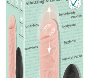 Medical Silicone RC Vibrator Realist cu Rotație, Mișcare și Telecomandă, 21 cm
