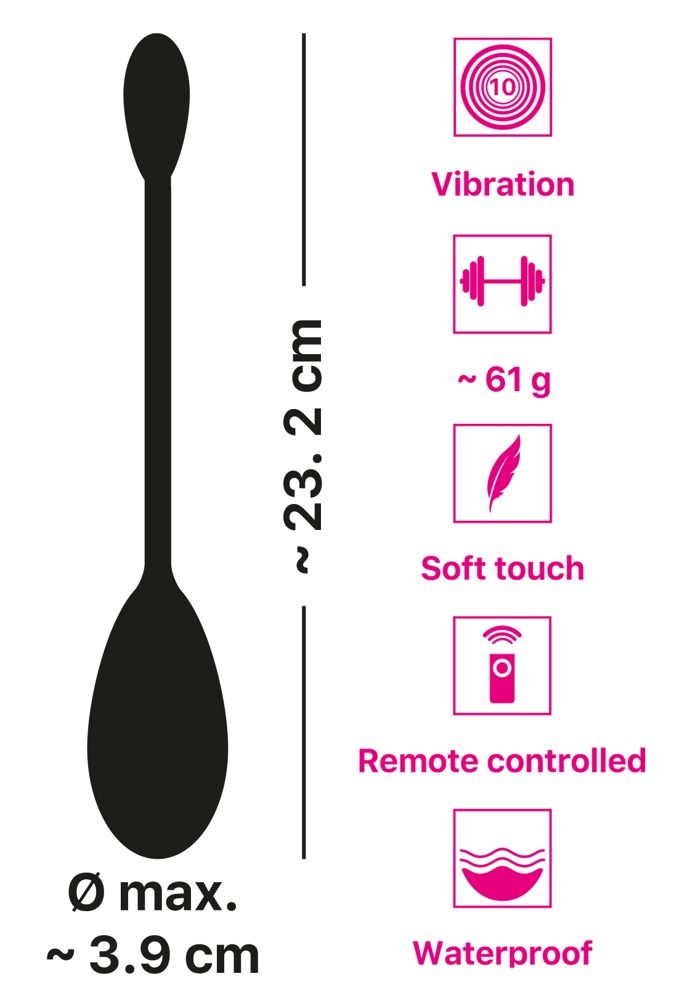 Vaginal Trainers Love Egg Vibro-Bilă RC cu 10 Moduri de Vibrații - imagine 8