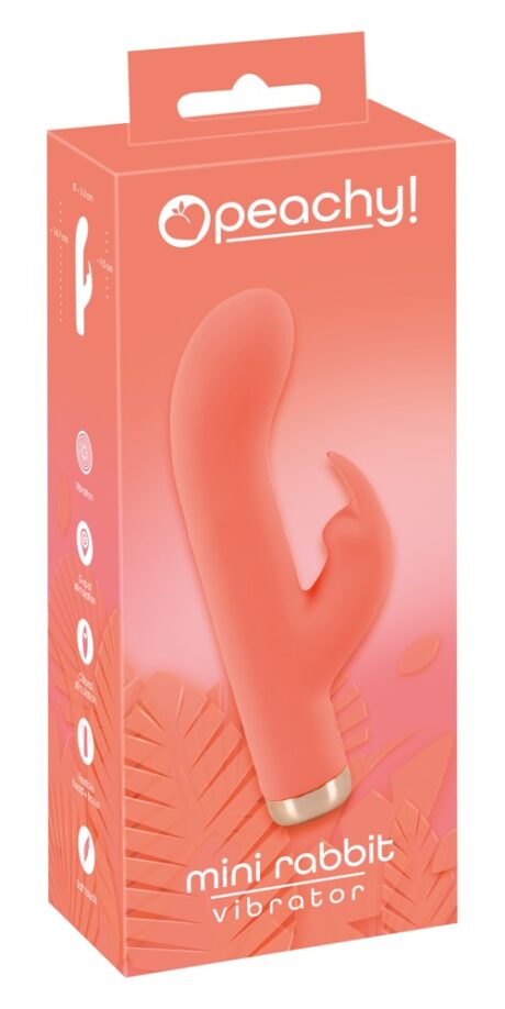 Mini Vibrator Rabbit Peachy pentru Punct G și Clitoris