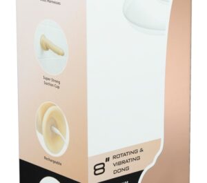 Naked Addiction 8 Rotating & Vibrating Dong Vibrator realist rotativ cu vibrații și telecomandă