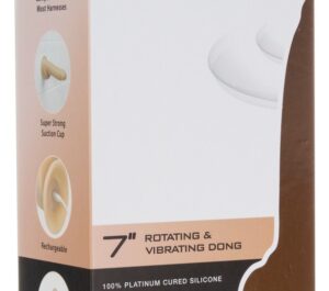 Naked Addiction 7 Rotating & Vibrating Dong Vibrator Realist cu Rotație și Telecomandă, Roșu