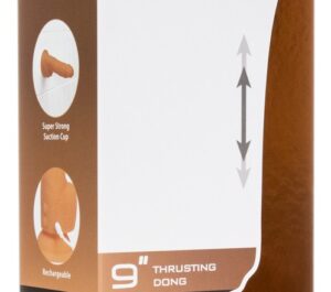 Naked Addiction 9 Thrusting Dong Caramel Dildo cu Mișcare Automată și Telecomandă