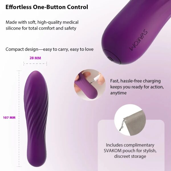 Mini vibrator reîncărcabil Tulip - imagine 14